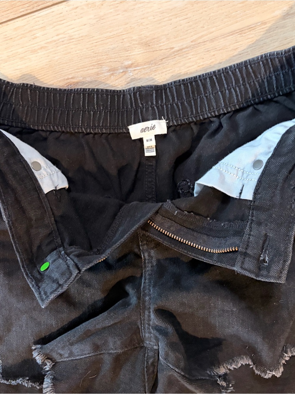 aerie Black Distressed Girls' Shorts